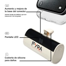 Cargador Portátil Mini 3300mAh | Power Bank PD Ligero con Pantalla LED | Batería Externa Compatible Tipo Lightning (Blanco)